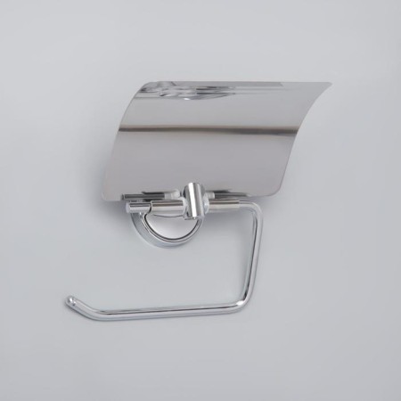 Holder for toilet paper with a lid, accoona a11205, color chrome-2