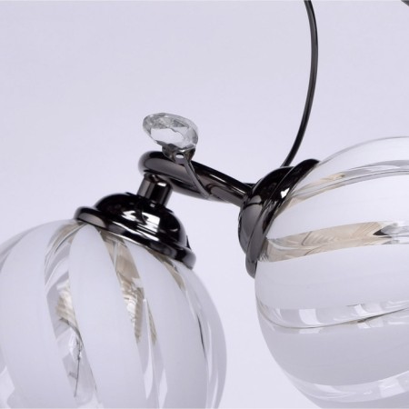 Ceiling chandelier "Grace" 6x60W E27 Nickel 56x56x18cm-4