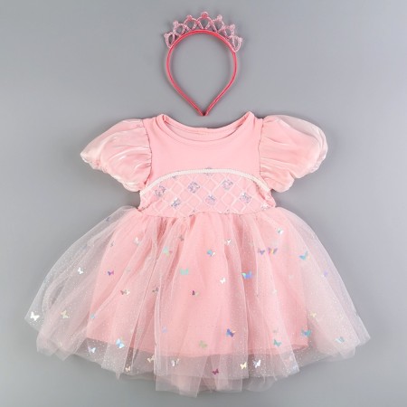 Carnival set "Stylish Princess": rim, dress pink, height 98-104 cm-4