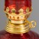 Kerosene lamp red 6x6x20 cm Risalux