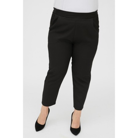 Female trousers, size 58, black color-5