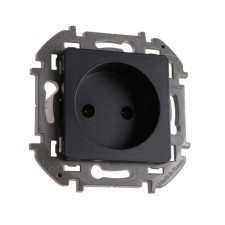 Розетка Legrand INSPIRIA, 2 К, 16 А, 250 В, Антрацит