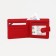 Women's wallet on the button, red color