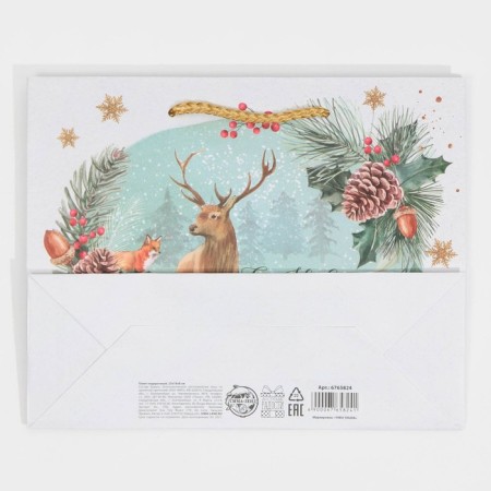 Laminated horizontal packet “On the forest edge”, MS 23 x 18 x 8 cm, New Year-6