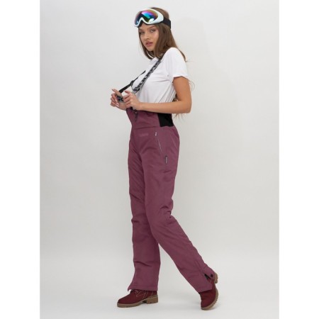 Ski pants female, size 44, burgundy color-2