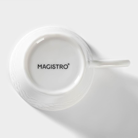 Porcelain coffee coffee magistro argos, 100 ml, white color-3