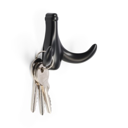 Furniture hook CAPPIO CLOWN, two -rod, zinc, black color-2