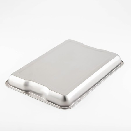 Stainless steel tray, 49 × 34 × 4.5 cm, 430 steel-2