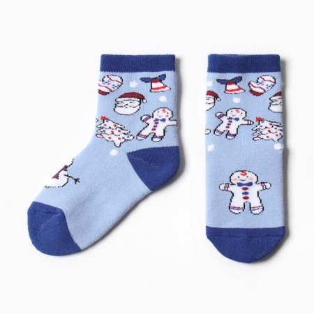 Terry socks baby, blue color, size 18-20