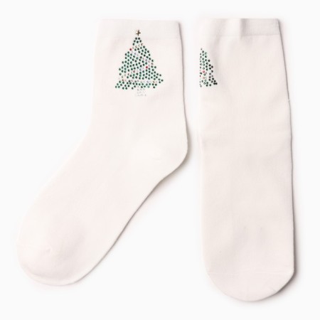 Women's socks, white color, size 36-40