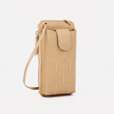 Baby bag on magnet, long belt, beige color