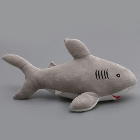 Soft toy "Shark", 55 cm, gray color-1