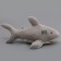 Soft toy "Shark", 55 cm, gray color