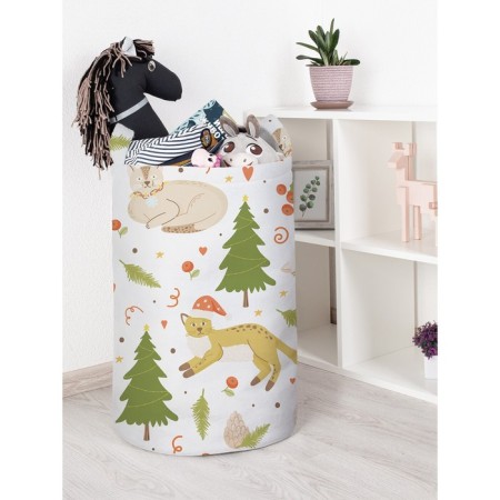 Basket for toys "New Year cats, size 40x60 cm