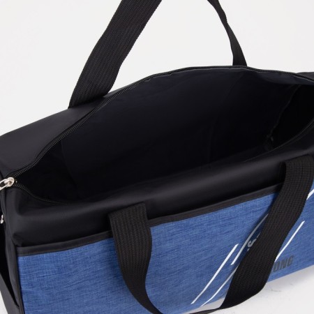 Sports bag with lightning, 2 outer pockets, black/blue color-2