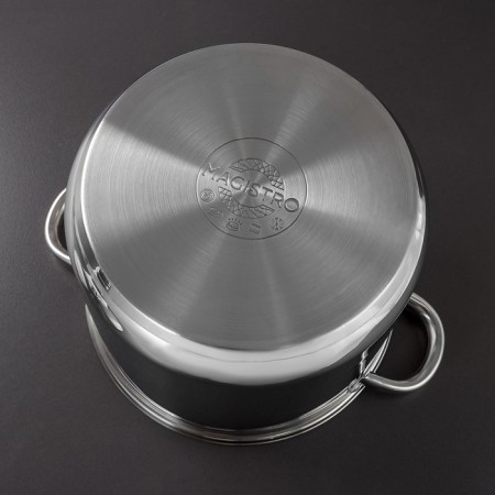 Stainless steel pan Magistro Grande, 8.9 liters, metal cover, capsule, induction-3