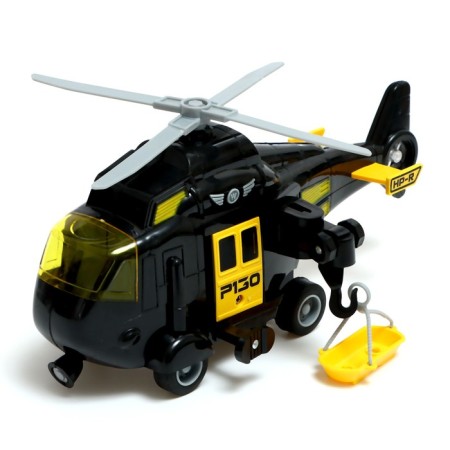 Inertial “Auto” truck, 1:16, with a helicopter, light and sound-4