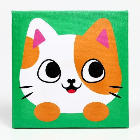 Painting Pompons "Cute cat", 20 x 20 cm-1