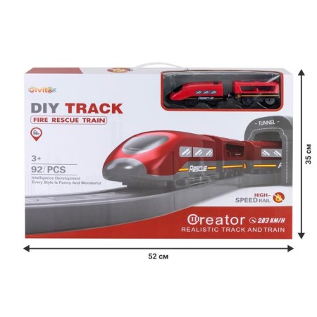 Railway for children "Service Service", 92 items, on batteries with sound-5