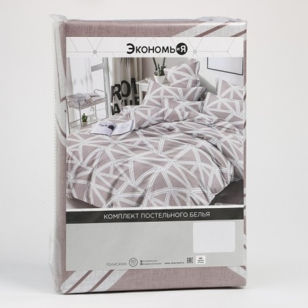 Bed linen and I euro "Geometry" 200x215cm, 200x215cm, 70x70cm-2 pcs, Kolisatin, 80 g/m²-6