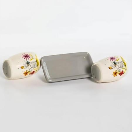 Elrington spices "Gray Cat", 2 section, with spoons and lids, 250 ml-2