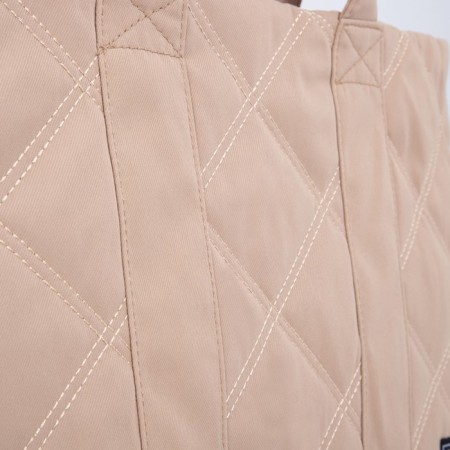 Zipper bag with lightning, beige color-4