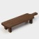 Defense board for feeding and serving with a handle, on legs, 38 × 10 × 6 cm, birch