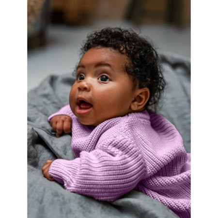 Sweater Knitted Children's Amarobaby Pure Love Buddy, height 68 cm, lilac color-8