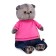 Soft toy "Basik in jeans and raspberry t -shirt", 30 cm