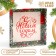 Confectionery packaging with PVC Happy New Year cover, 16 x 16 x 3 cm