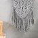 Panel wall -mounted macrame "Calle" gray 38x20 cm