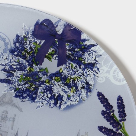 Plate Glass Done round of the Lavender Dailers, D = 20 cm-3