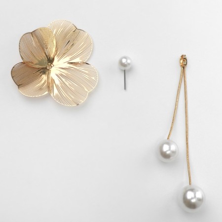 Earrings with pearls "bead" Katalya, color gold-3