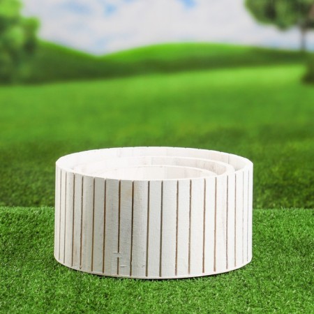 Set of wooden pots, round 23x17x11cm-1