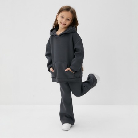 Children's costume with the basis (sweatshirt, trousers) KAFTAN R.38 (146-152), gray-2