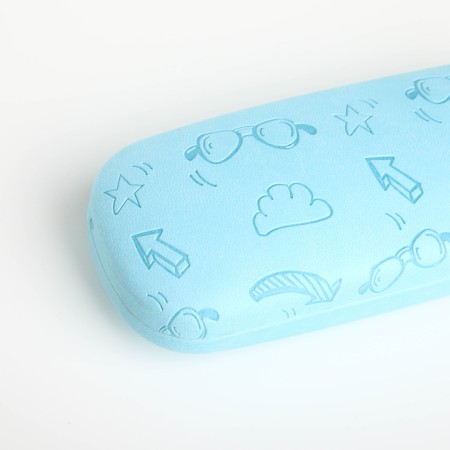Case for glasses on the chosen clap, length 16 cm, blue color-2