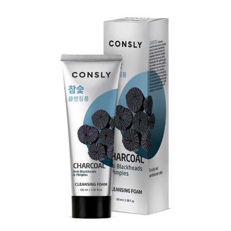 Cream for washing Consly with wood coal against black dots, 100 ml
