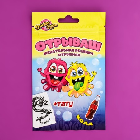 Chewing gum "Tear" with a tattoo, assorted, 10 g-1