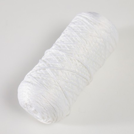 Knitting cord 100% polyester 1mm 200m/75 ± 10g (01-white)-1