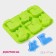 The form for baking the deed "New Year. Bells and boot ", silicone, 25.5 × 17 cm, 6 cells, green color