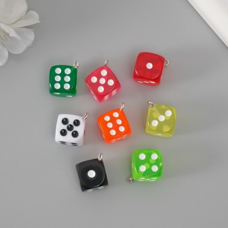 Suspension for creativity Plastic "Playing Bones" mix 2.4x1.4x1.4 cm