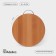 Groot board "Round", with a metal handle, D = 30 cm, thickness 1.6 cm, beech