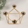 Summary Metal for 4 candles "Geometry" D-2 cm 21x21.5x14 cm