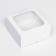 The box is folding, the lid is, with the window, white, 15 x 15 x 6.5 cm,