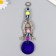 Suspension from the evil eye "Snowman with a bow" 20.5 cm mix