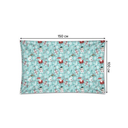 Decorative panel with photo printing "New Year's friends", horizontal, size 100x150 cm-1