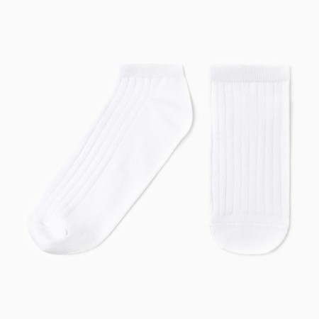Women's socks shortened, white color, rr 23-25