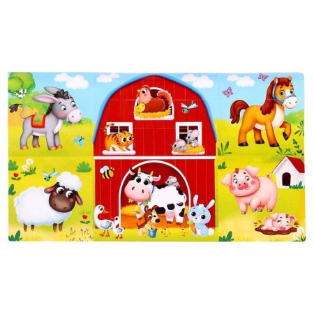 Designer No. 13 "Fun Farm", 18 details, according to the Montessori methodology-3