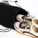 Shoe bag, cord department, Textura, black/beige color