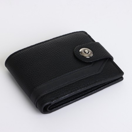 Male purse on a magnet, black color-3